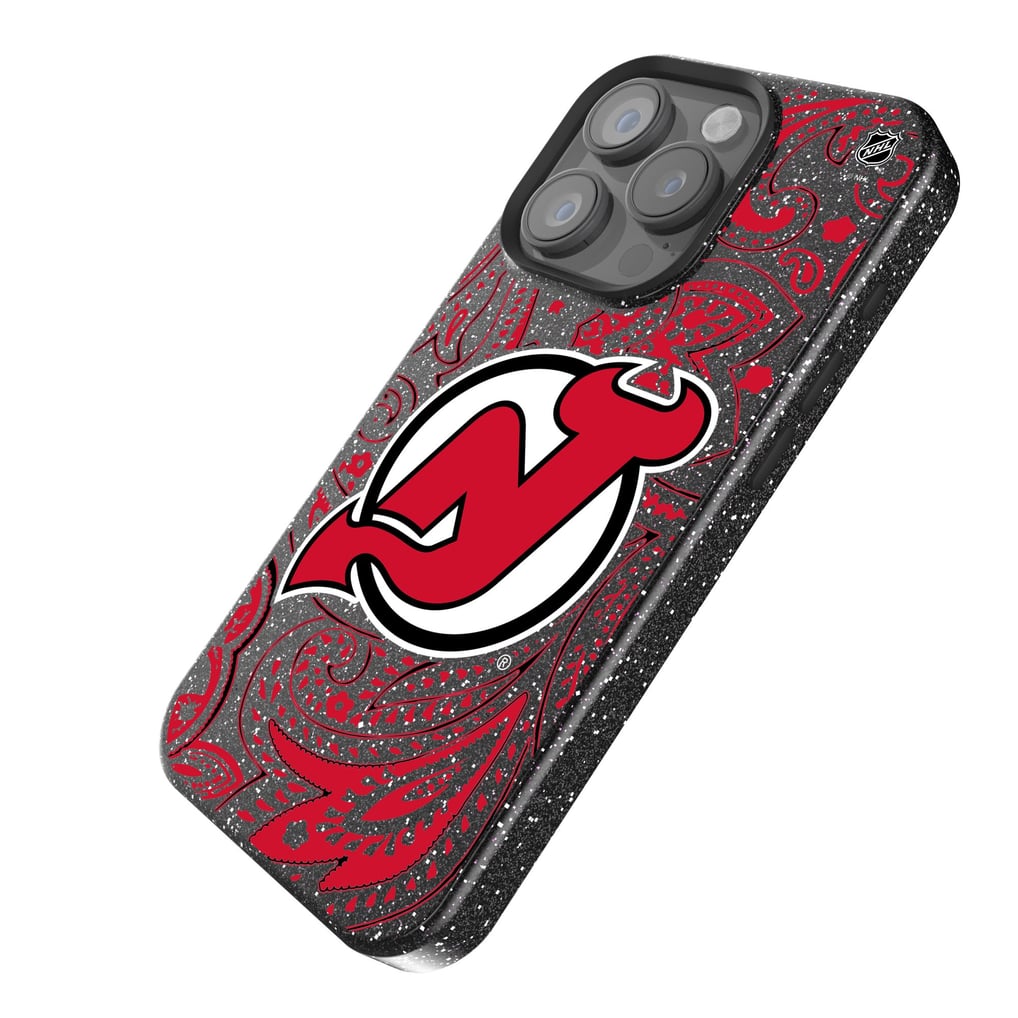 New Jersey Devils Keyscaper Paisley Bling iPhone Case - Black