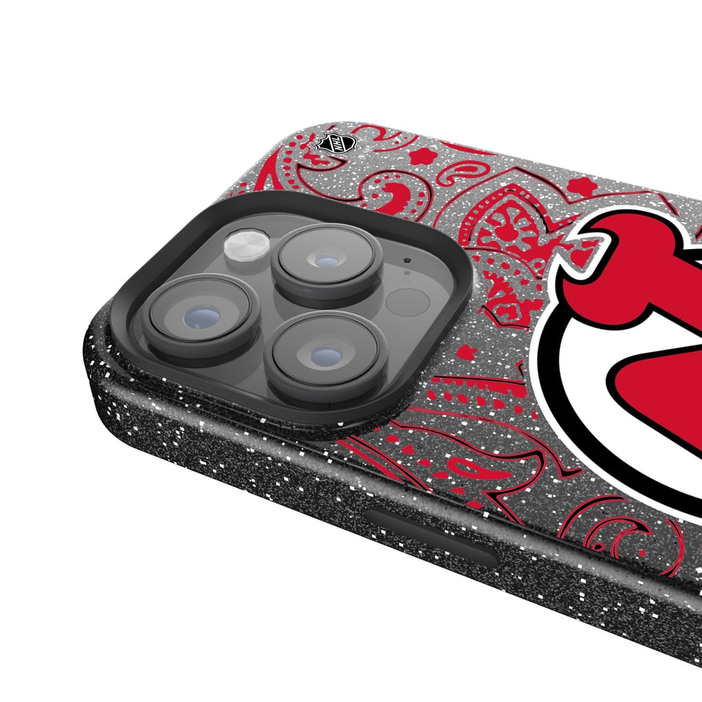 New Jersey Devils Keyscaper Paisley Bling iPhone Case - Black