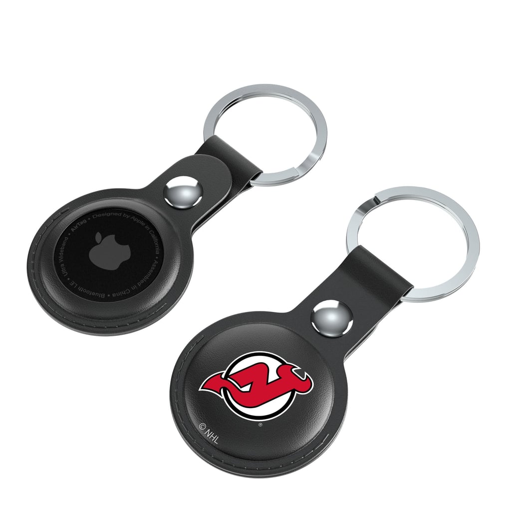 New Jersey Devils Keyscaper Black Leatherette AirTag Holder 2-Pack