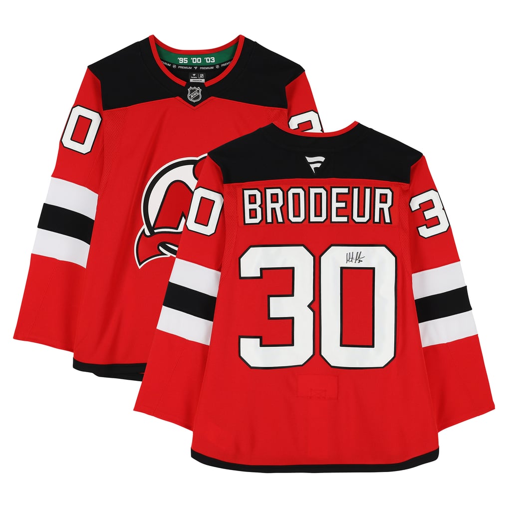 Martin Brodeur New Jersey Devils Autographed Fanatics Authentic Red Fanatics Premium Jersey  