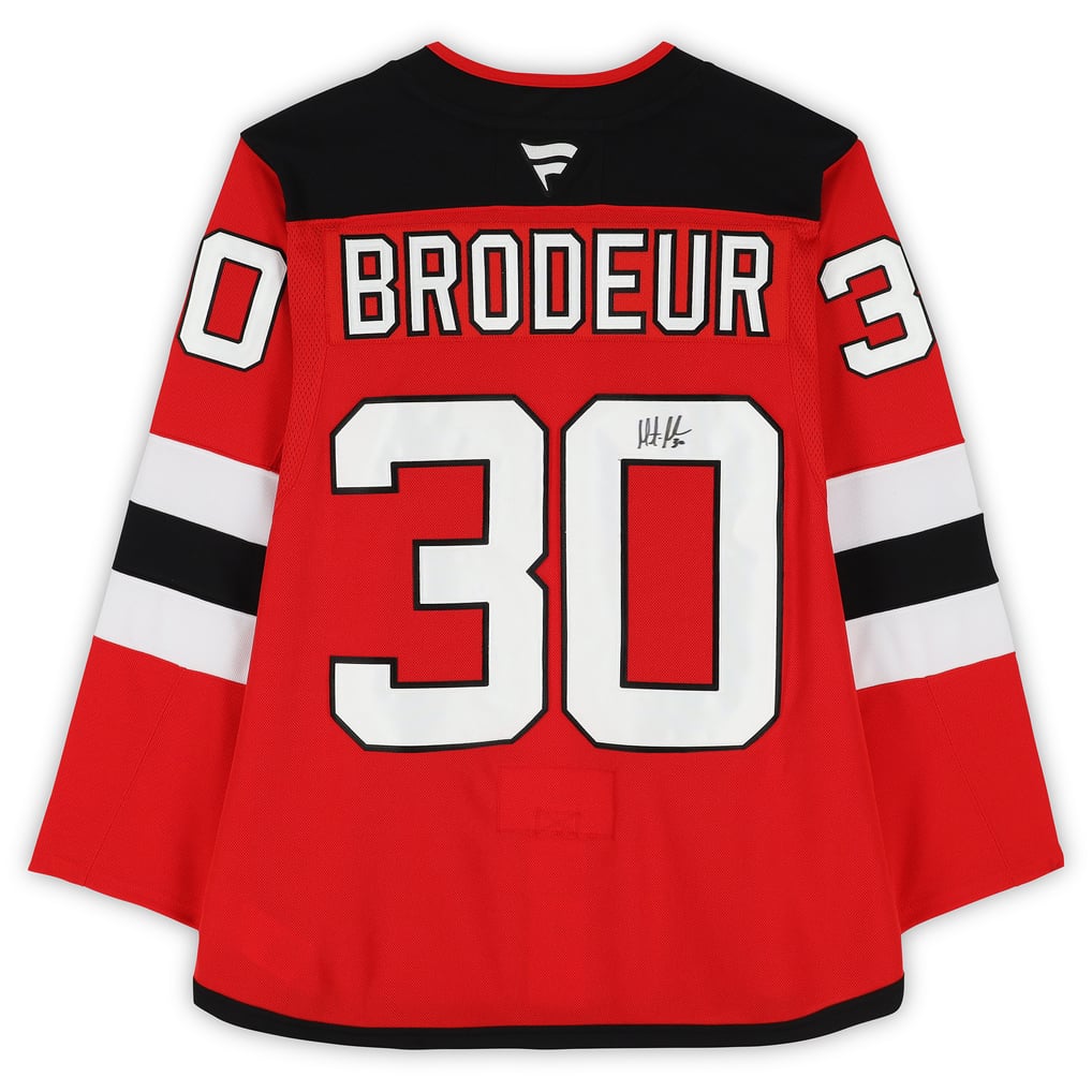 Martin Brodeur New Jersey Devils Autographed Fanatics Authentic Red Fanatics Premium Jersey  