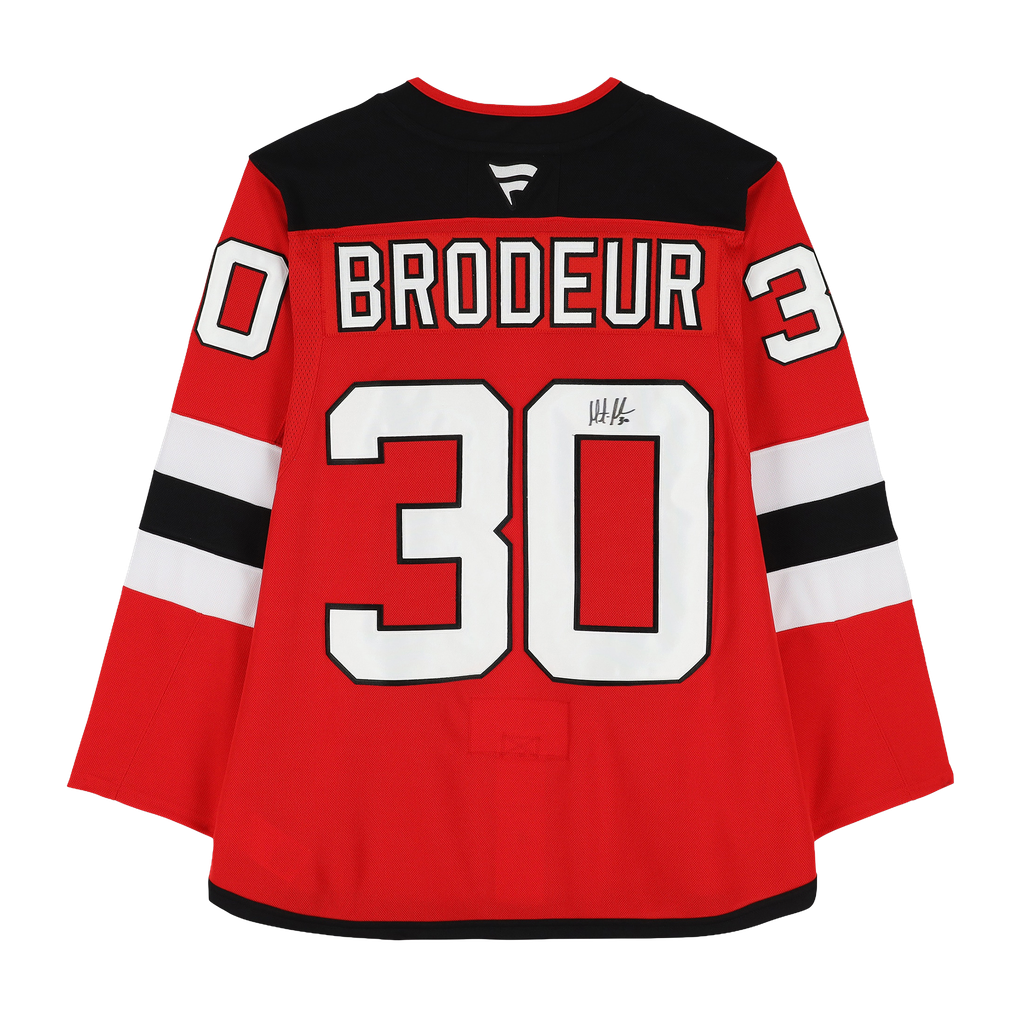 Martin Brodeur New Jersey Devils Autographed Fanatics Authentic Red Fanatics Premium Jersey  