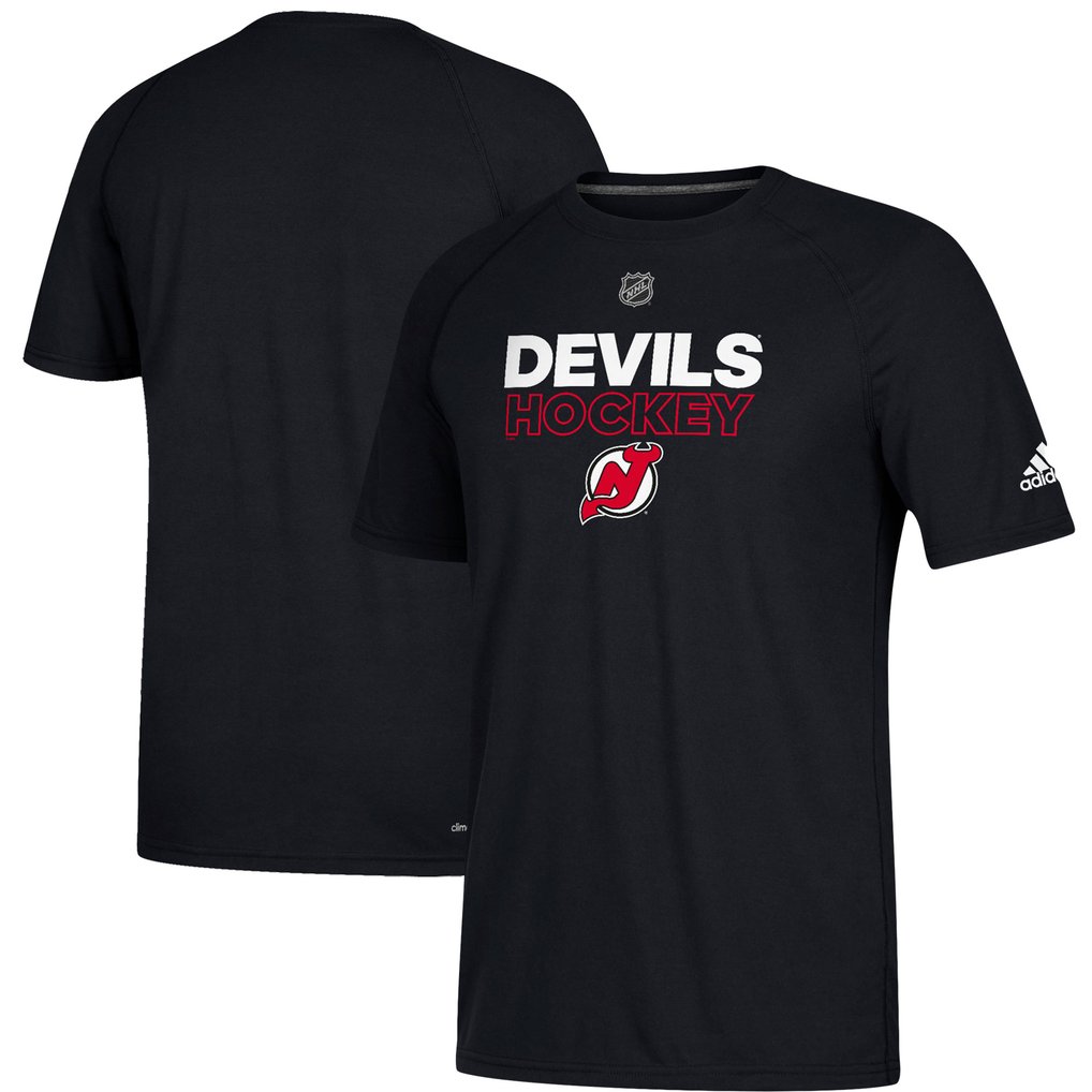 New Jersey Devils adidas Big & Tall Authentic Ice T-Shirt- Black