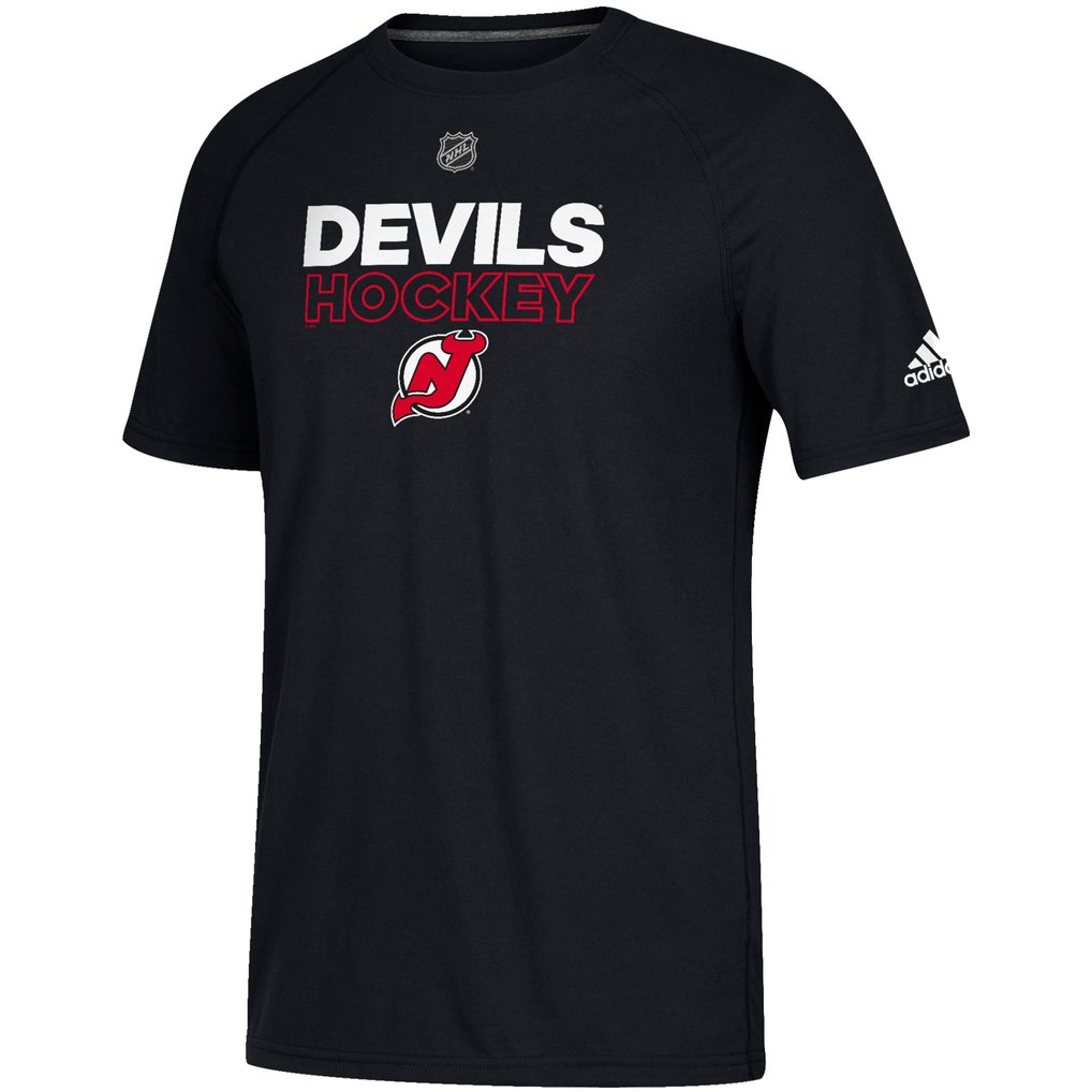 New Jersey Devils adidas Big & Tall Authentic Ice T-Shirt- Black