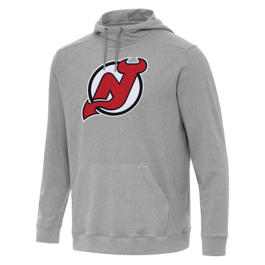 New Jersey Devils Antigua Cloud Pullover Hoodie - Heather Gray