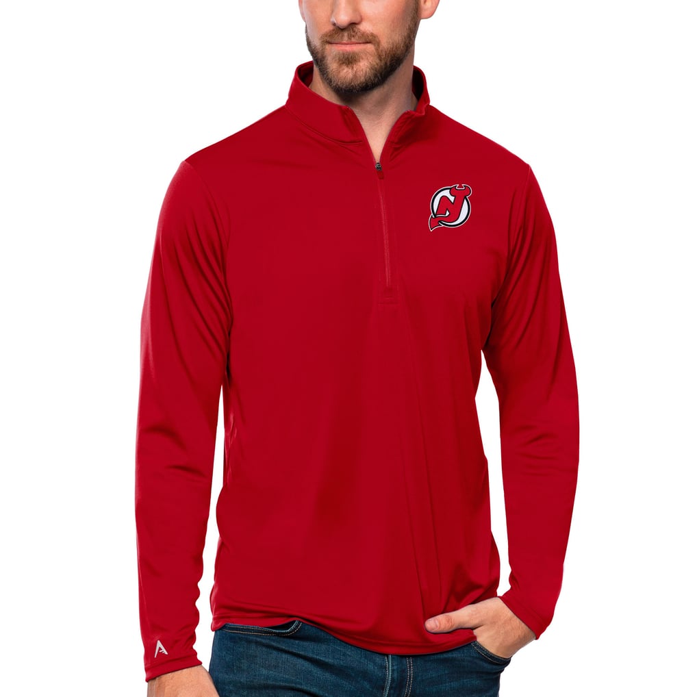 New Jersey Devils Antigua Tribute Quarter-Zip Pullover Top - Red