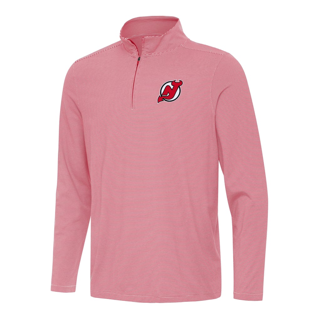 New Jersey Devils Antigua Twine Quarter-Zip Top - Red