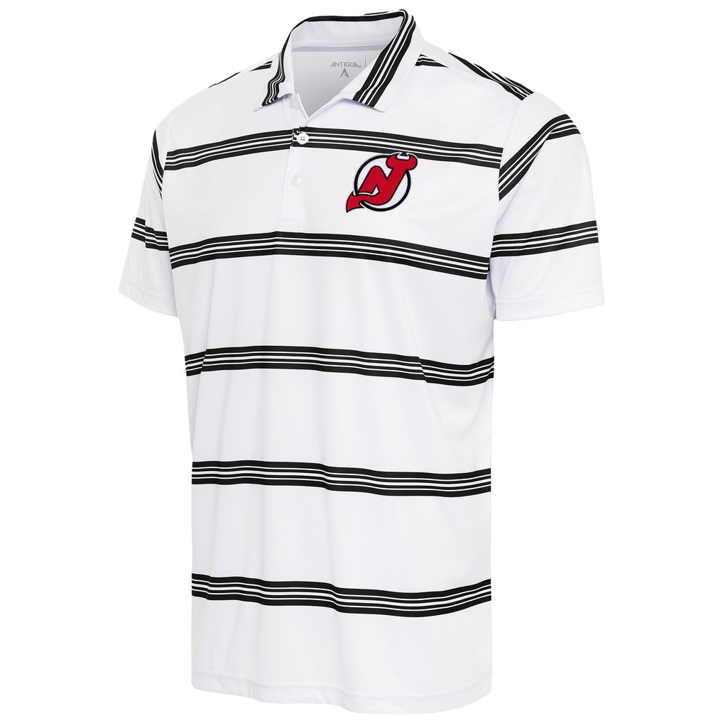 New Jersey Devils Antigua Groove Polo - White/Black
