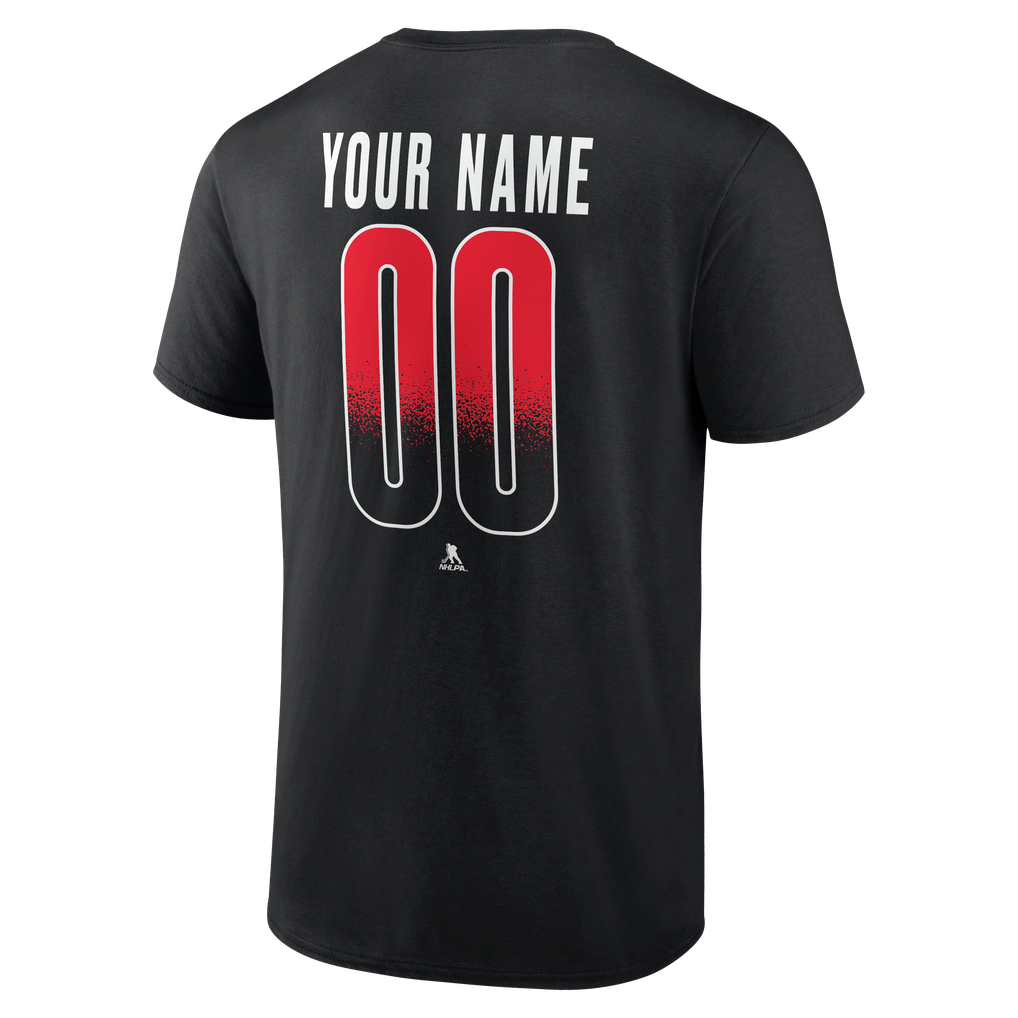 New Jersey Devils Big & Tall Home Ice Pop Personalized Name & Number T-Shirt - Black