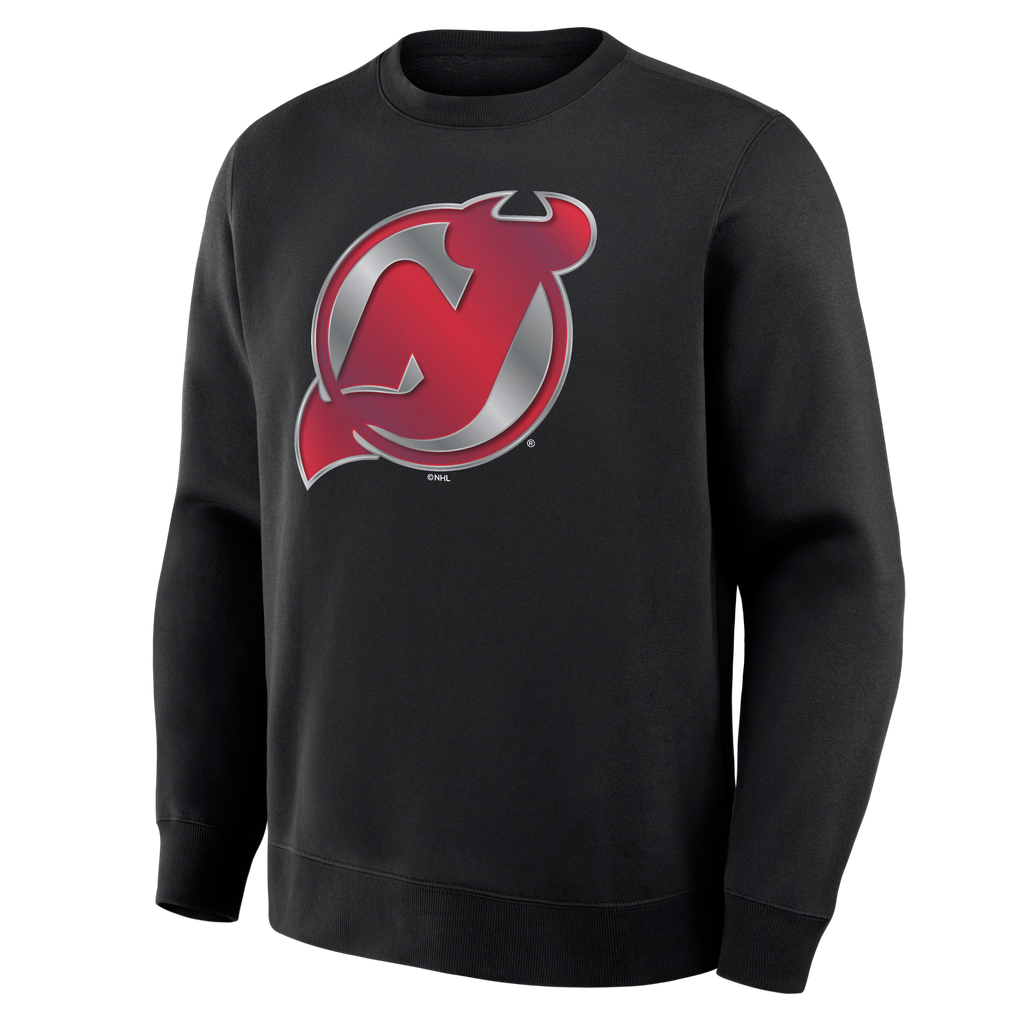 New Jersey Devils  Metallic Mascot Sweatshirt - Black