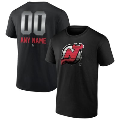 New Jersey Devils Personalized Midnight Mascot Logo T-Shirt - Black