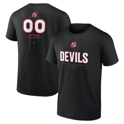 New Jersey Devils Personalized Name & Number Midfielder T-Shirt - Black