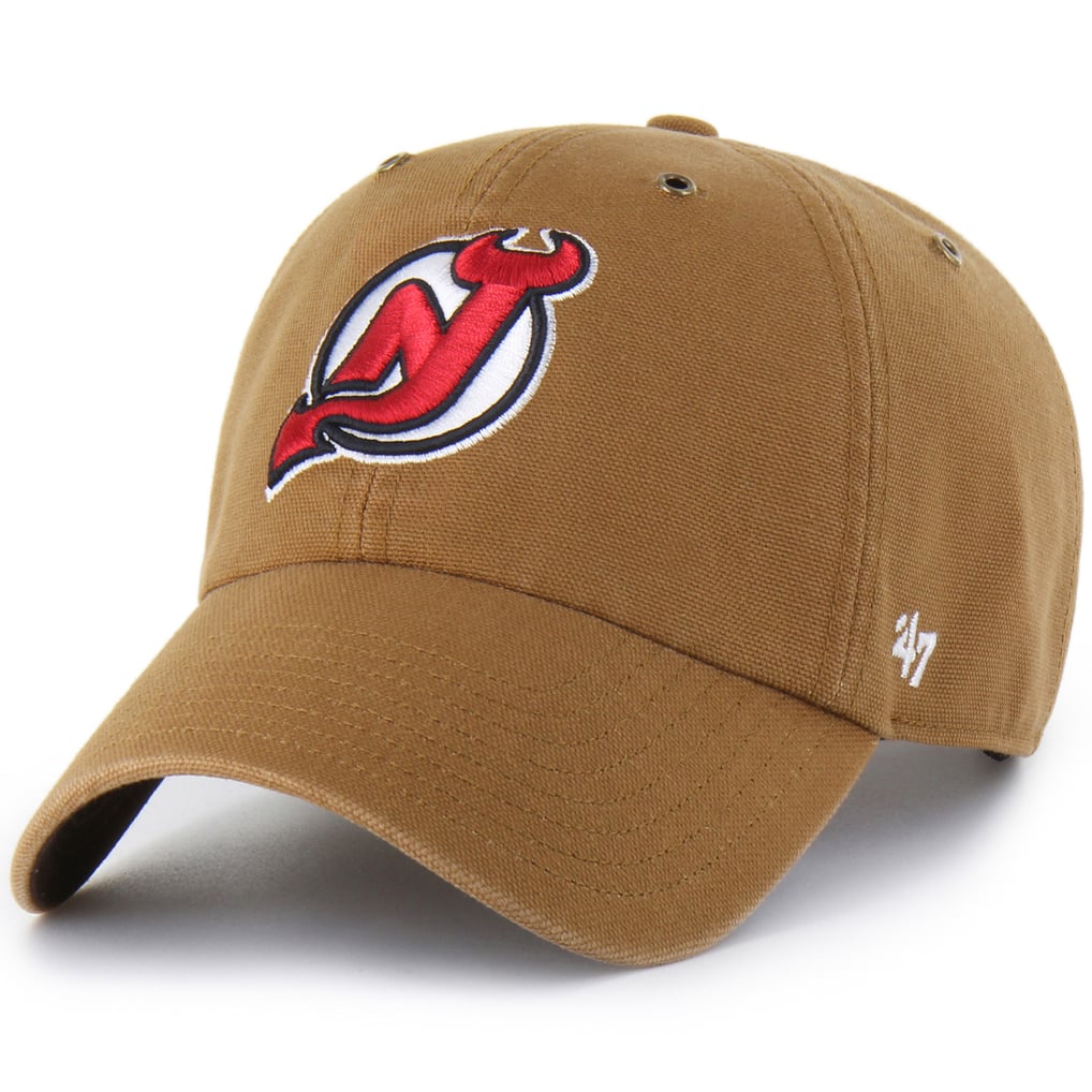 New Jersey Devils Carhartt x '47 Clean Up Adjustable Hat - Brown