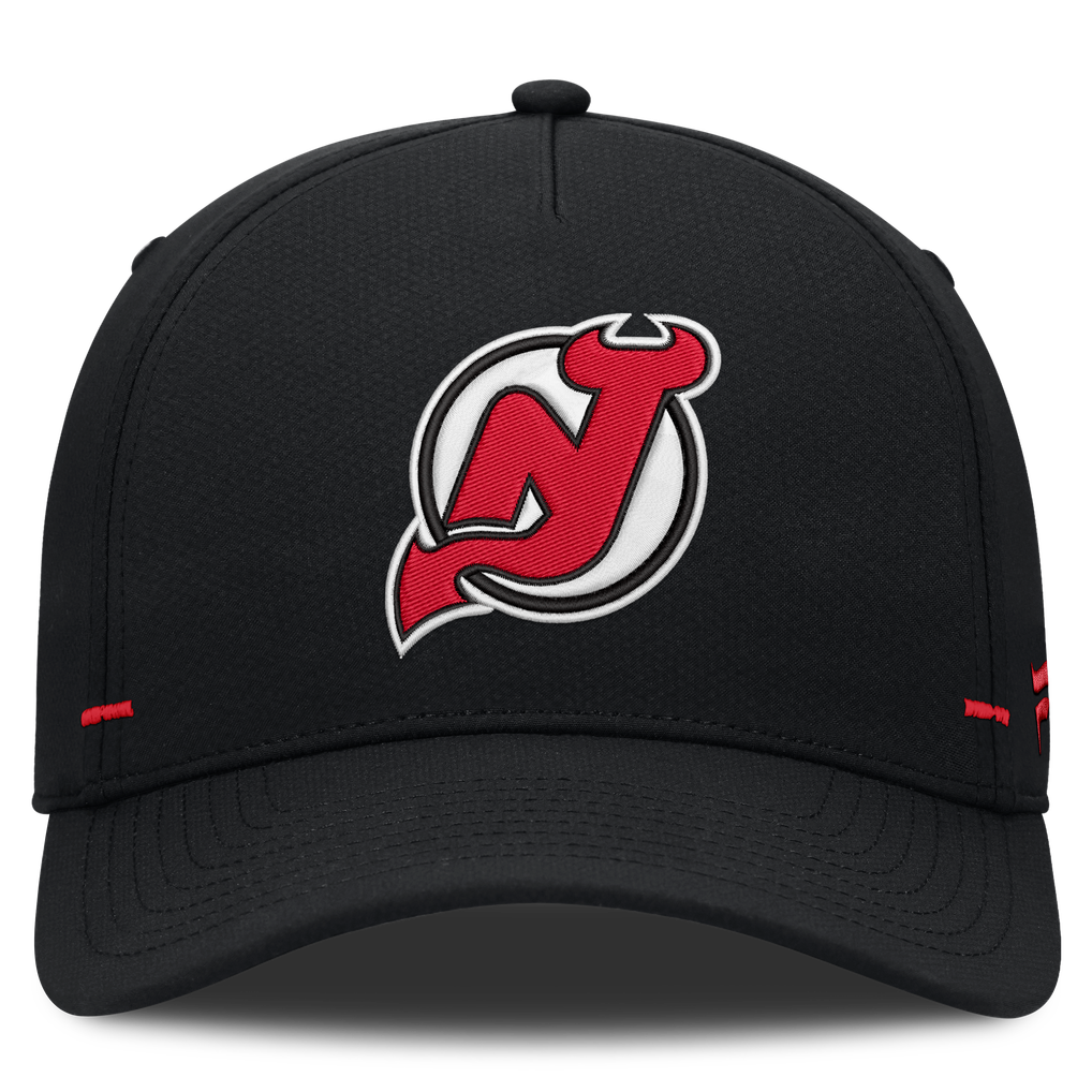 New Jersey Devils Fanatics Authentic Pro Rink Bar Tacks A-Frame Adjustable Hat - Black