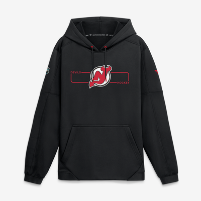 New Jersey Devils Fanatics Authentic Pro Rink Fleece Pullover Hoodie - Black