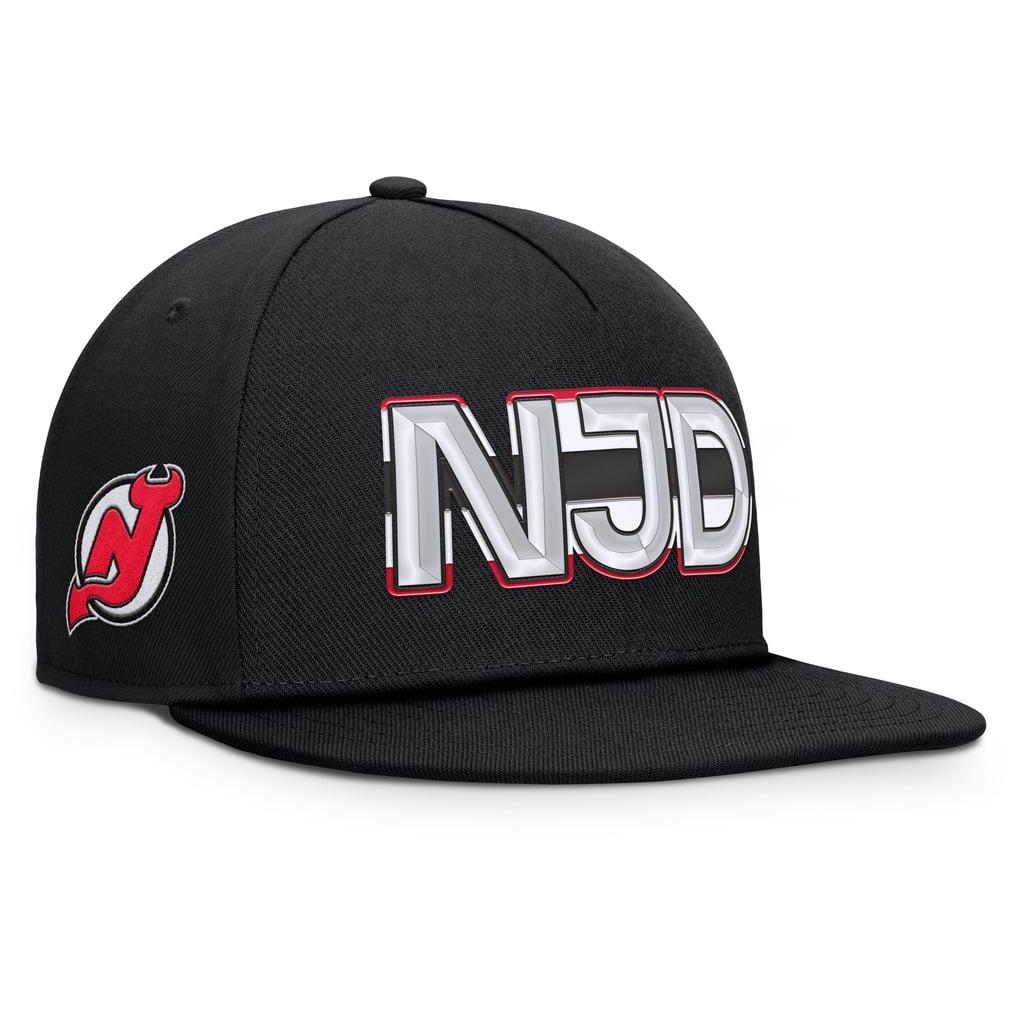 New Jersey Devils Fanatics Authentic Pro Rink Team Code Snapback Hat - Black