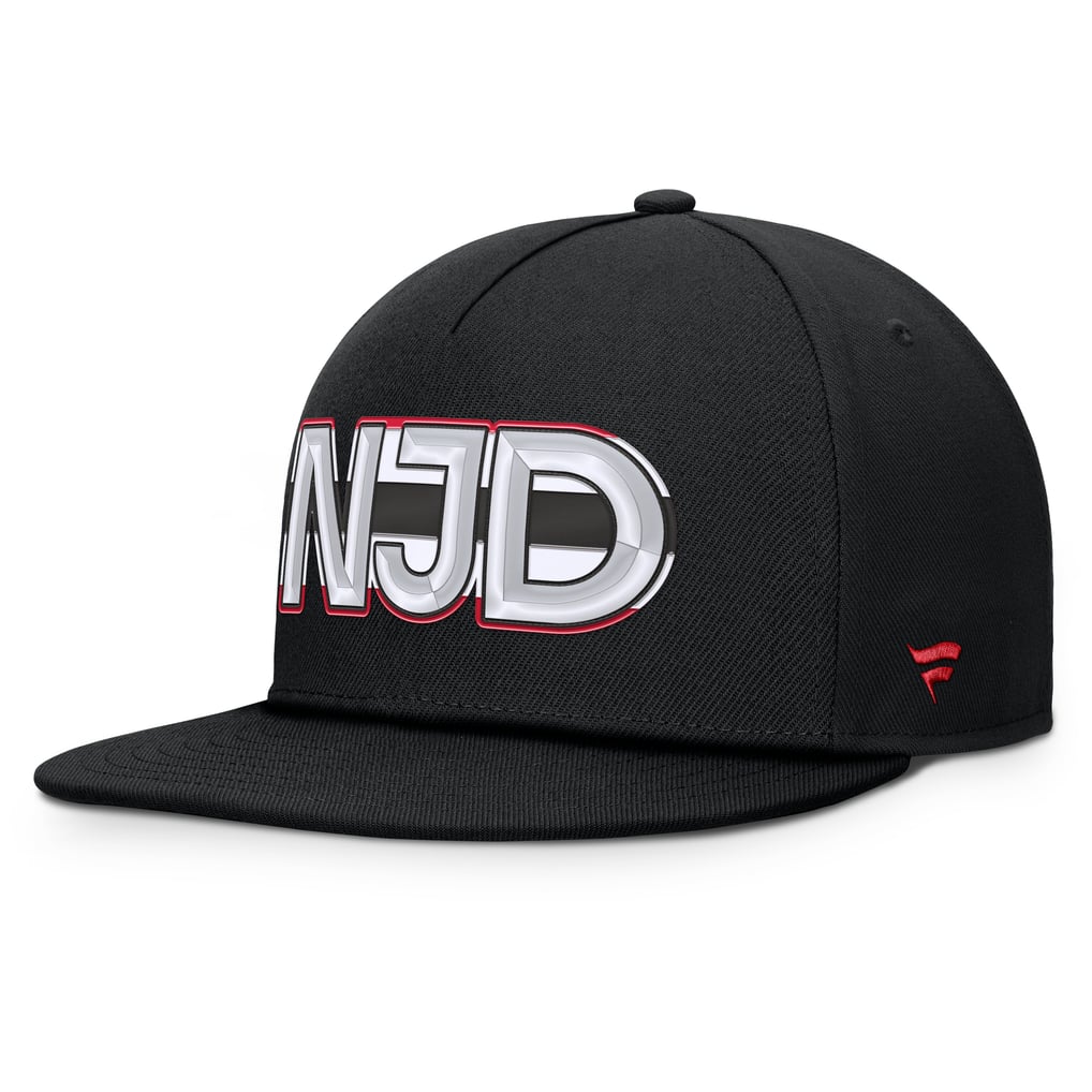 New Jersey Devils Fanatics Authentic Pro Rink Team Code Snapback Hat - Black