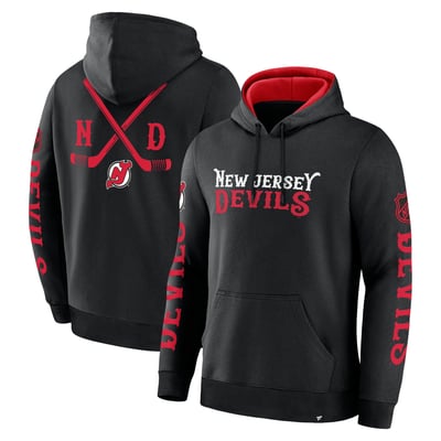 New Jersey Devils Fanatics Big City Legacy Fleece Pullover Hoodie - Black