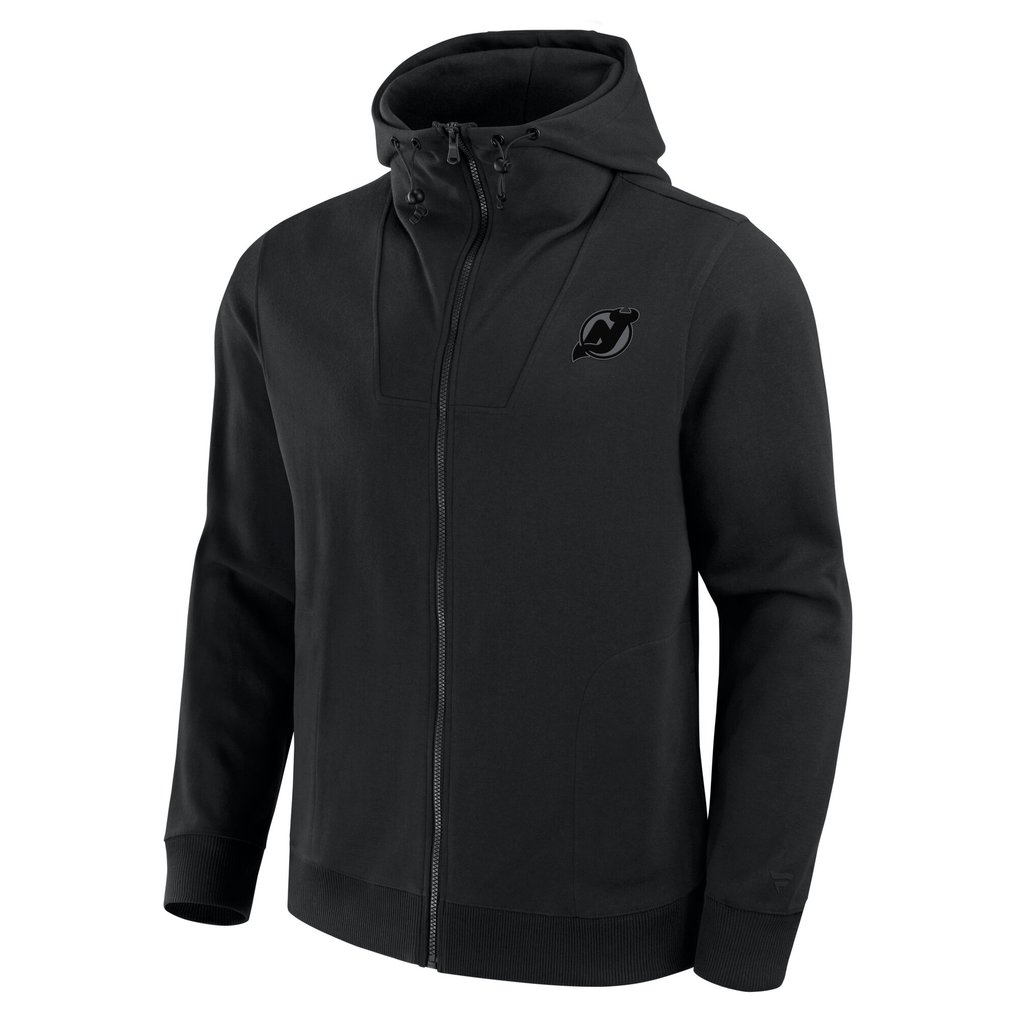  New Jersey Devils Fanatics Elements Tonal Primary Tri-Blend Full-Zip Hoodie - Black