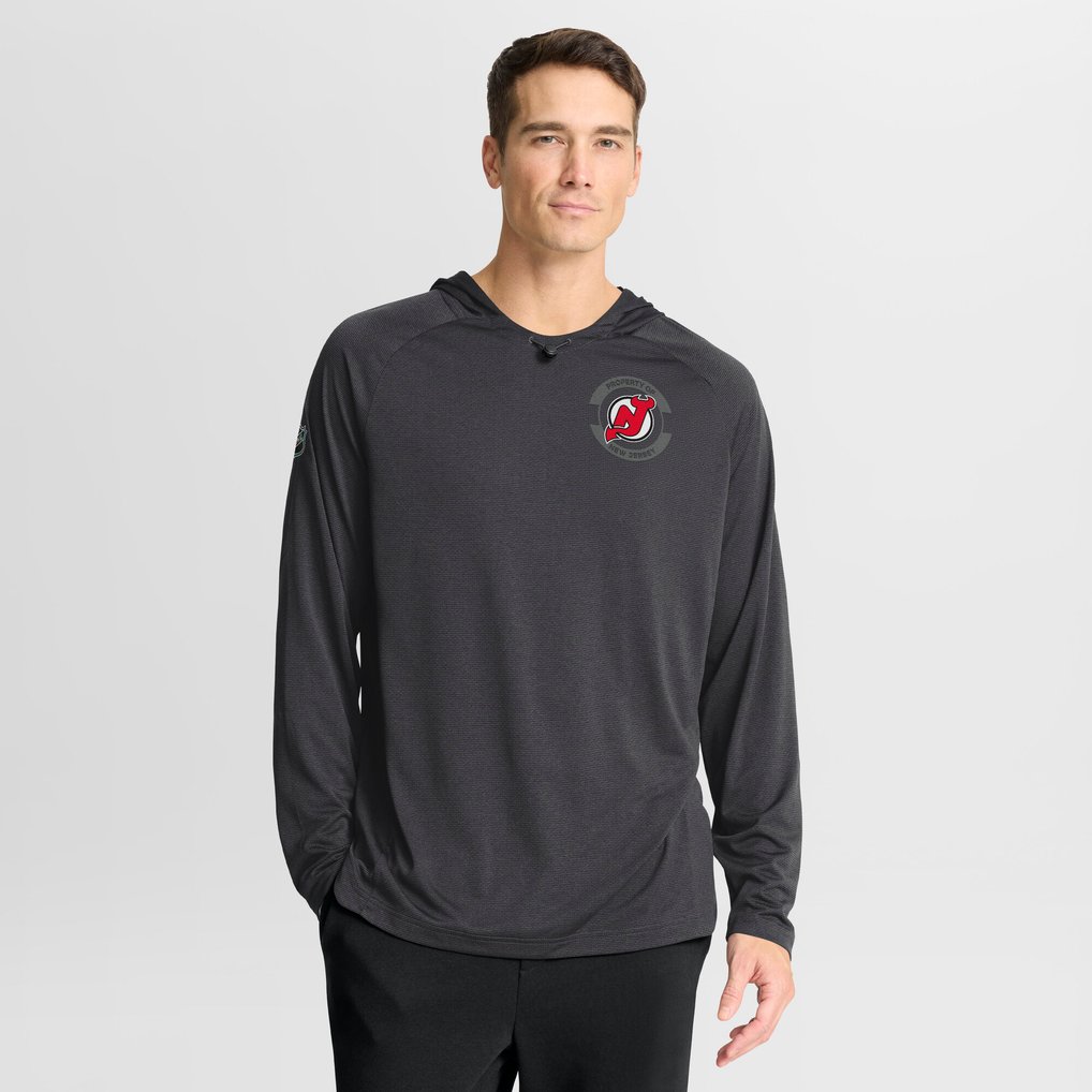 New Jersey Devils Fanatics Authentic Pro Rink Hoodie - Charcoal