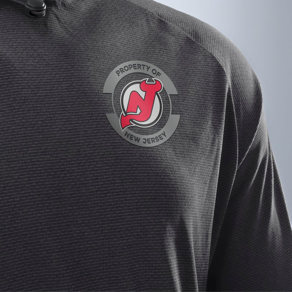 New Jersey Devils Fanatics Authentic Pro Rink Hoodie - Charcoal