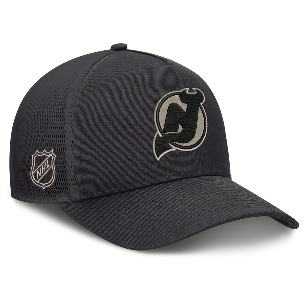 New Jersey Devils Fanatics Road Soft Wash A-Frame Meshback Hat - Charcoal
