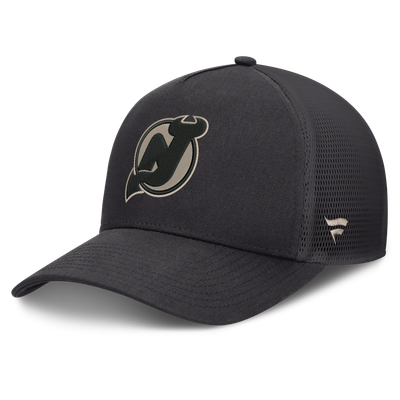 New Jersey Devils Fanatics Road Soft Wash A-Frame Meshback Hat - Charcoal