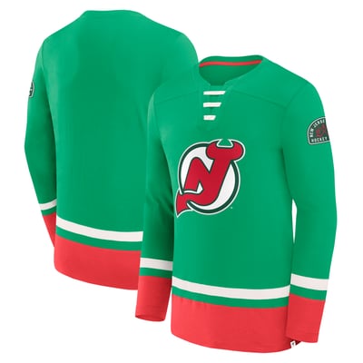  New Jersey Devils Fanatics Vintage High Point Long Sleeve T-Shirt - Green