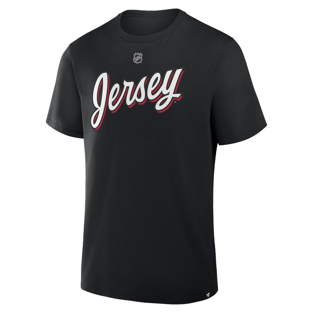 Jack Hughes New Jersey Devils Fanatics Authentic Stack Name & Number T-Shirt - Black