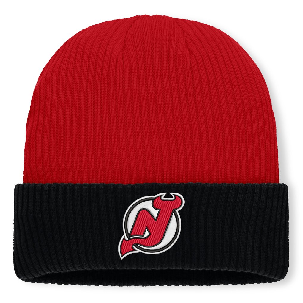 New Jersey Devils Fanatics Authentic Pro Rink Cuffed Knit Hat - Red