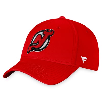 New Jersey Devils Fanatics Core Primary Logo Flex Hat - Red