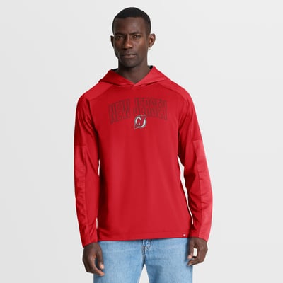 New Jersey Devils Fanatics Penalty Shot Long Sleeve Hooded T-Shirt - Red