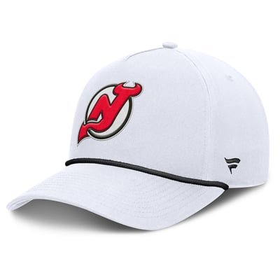 New Jersey Devils Fanatics Rope A-Frame Adjustable Hat - White