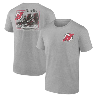 New Jersey Devils Glory Skates T-Shirt - Heather Gray
