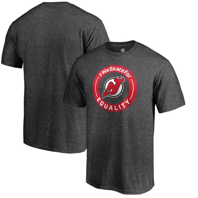 New Jersey Devils #WeSkateFor T-Shirt - Heather Gray