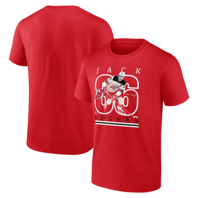 Jack Hughes New Jersey Devils Player Show T-Shirt - Red