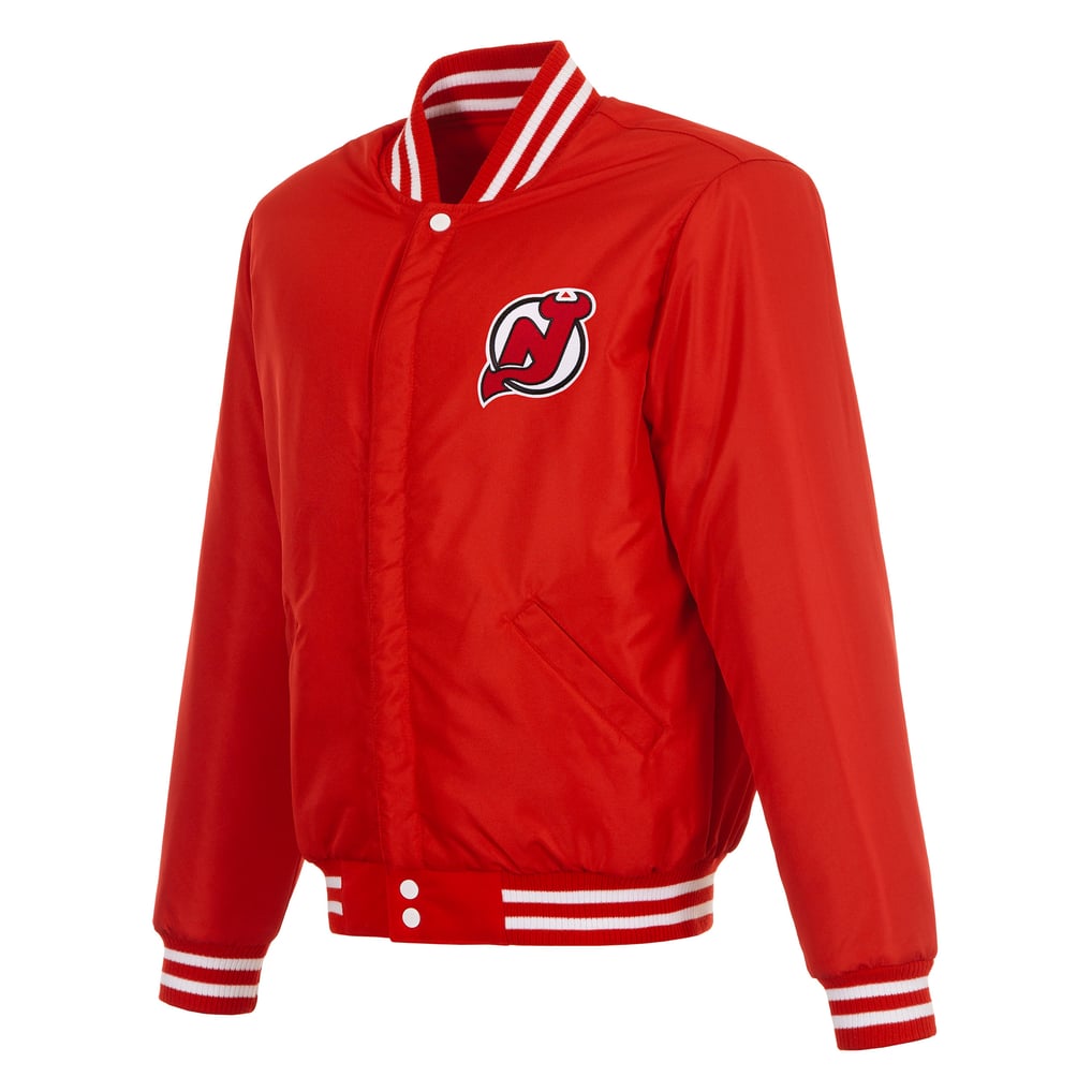 New Jersey Devils JH Design Reversible Varsity Full-Snap Jacket - Red/White