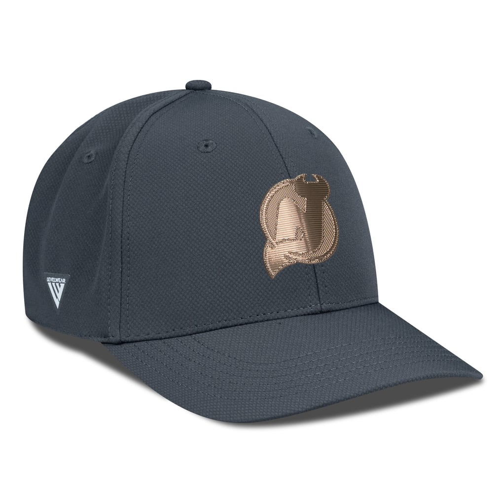 New Jersey Devils Levelwear Rise Copper Insignia Flex Hat - Charcoal