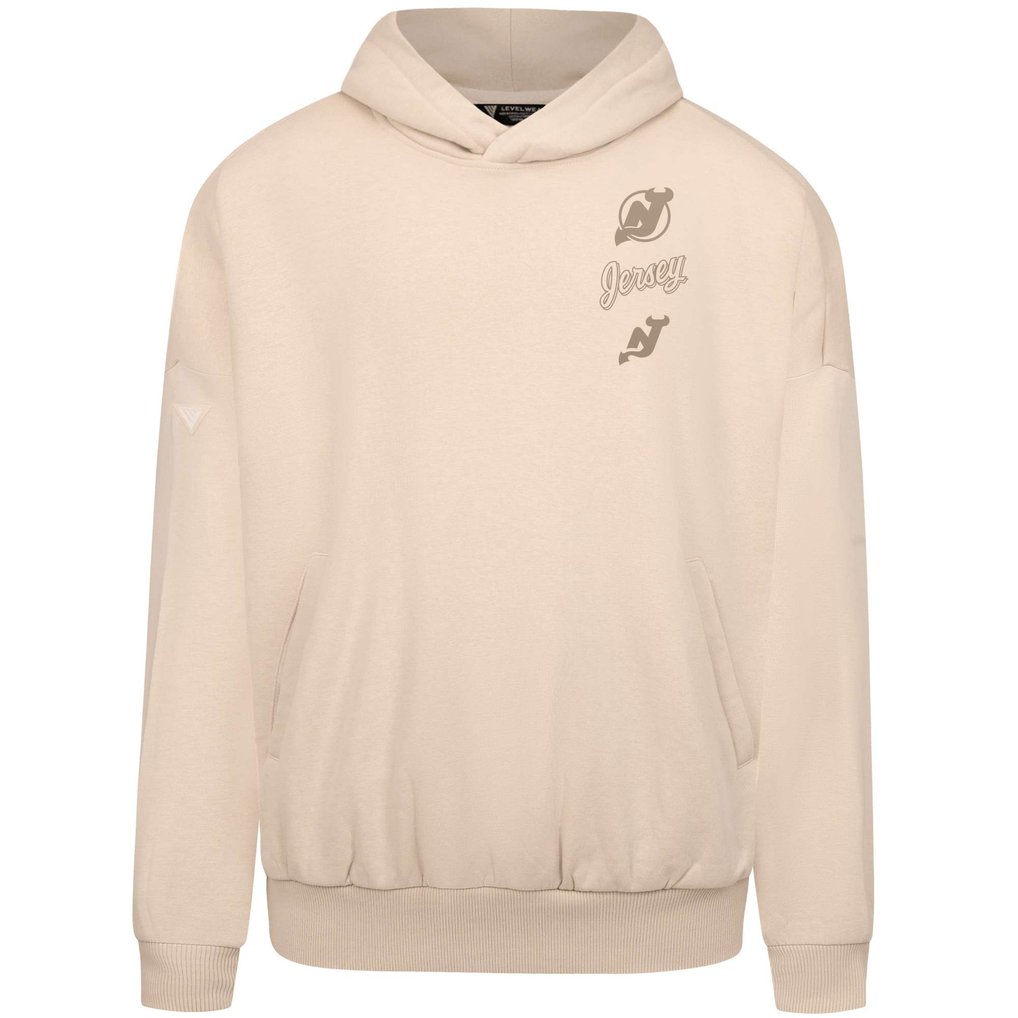 New Jersey Devils Levelwear Contact Stamp Pullover Hoodie - Cream