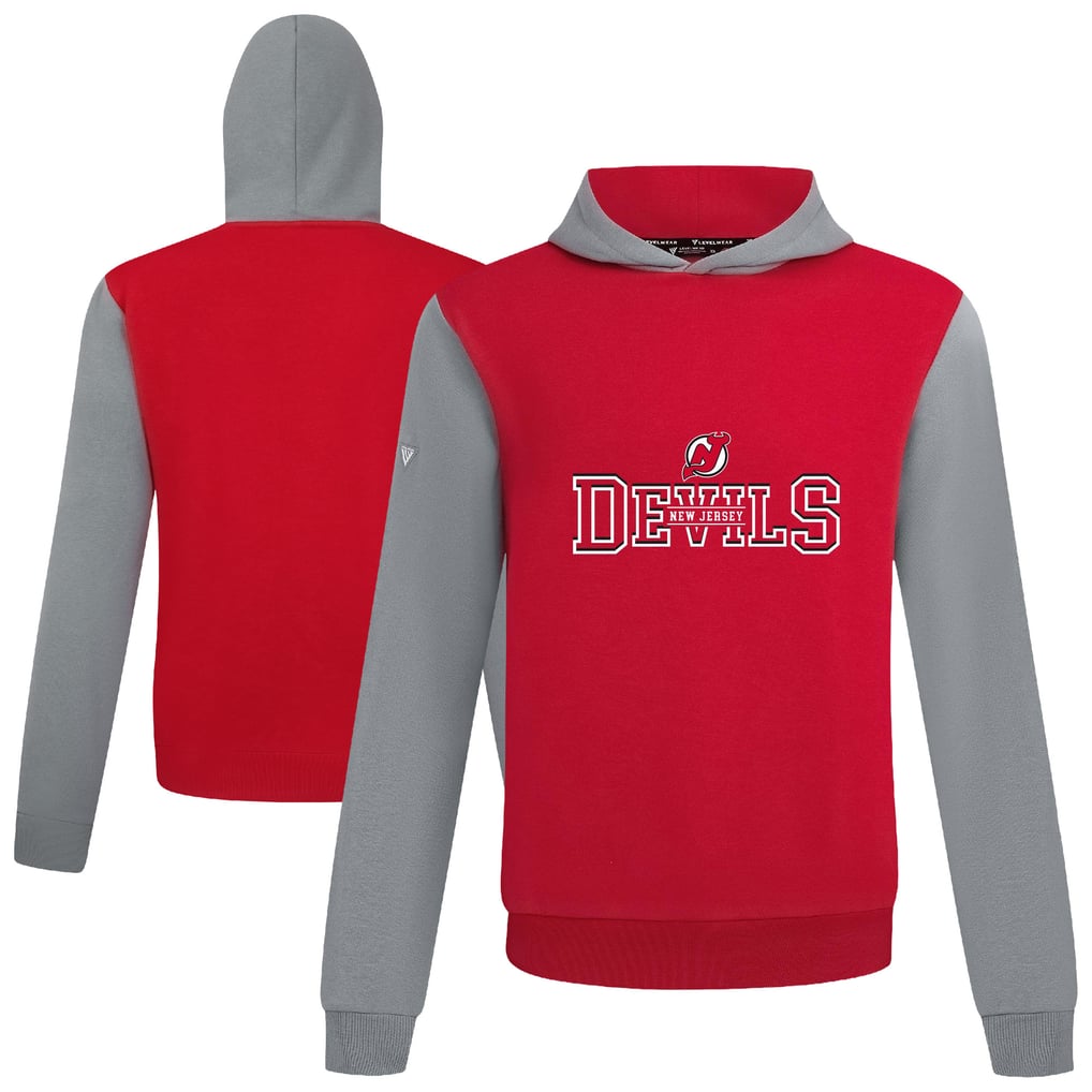  New Jersey Devils Levelwear Ultimate Journey Pullover Hoodie - Red/Gray
