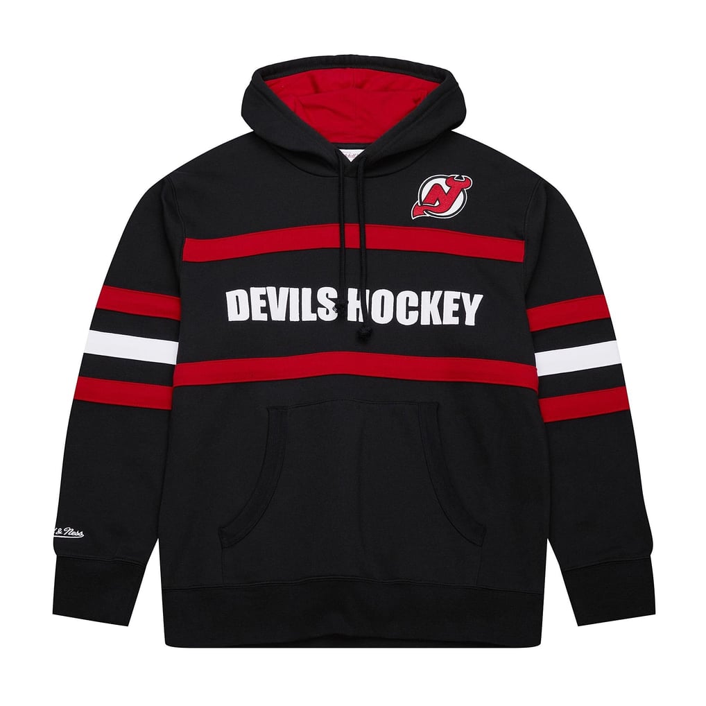 New Jersey Devils Mitchell & Ness Head Coach Slogan Pullover Hoodie - Black