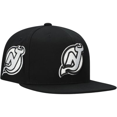  New Jersey Devils Mitchell & Ness Team Snapback Hat - Black