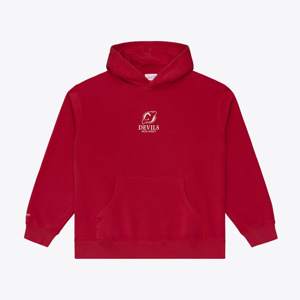 New Jersey Devils Mitchell & Ness Core Essentials Hoodie - Red
