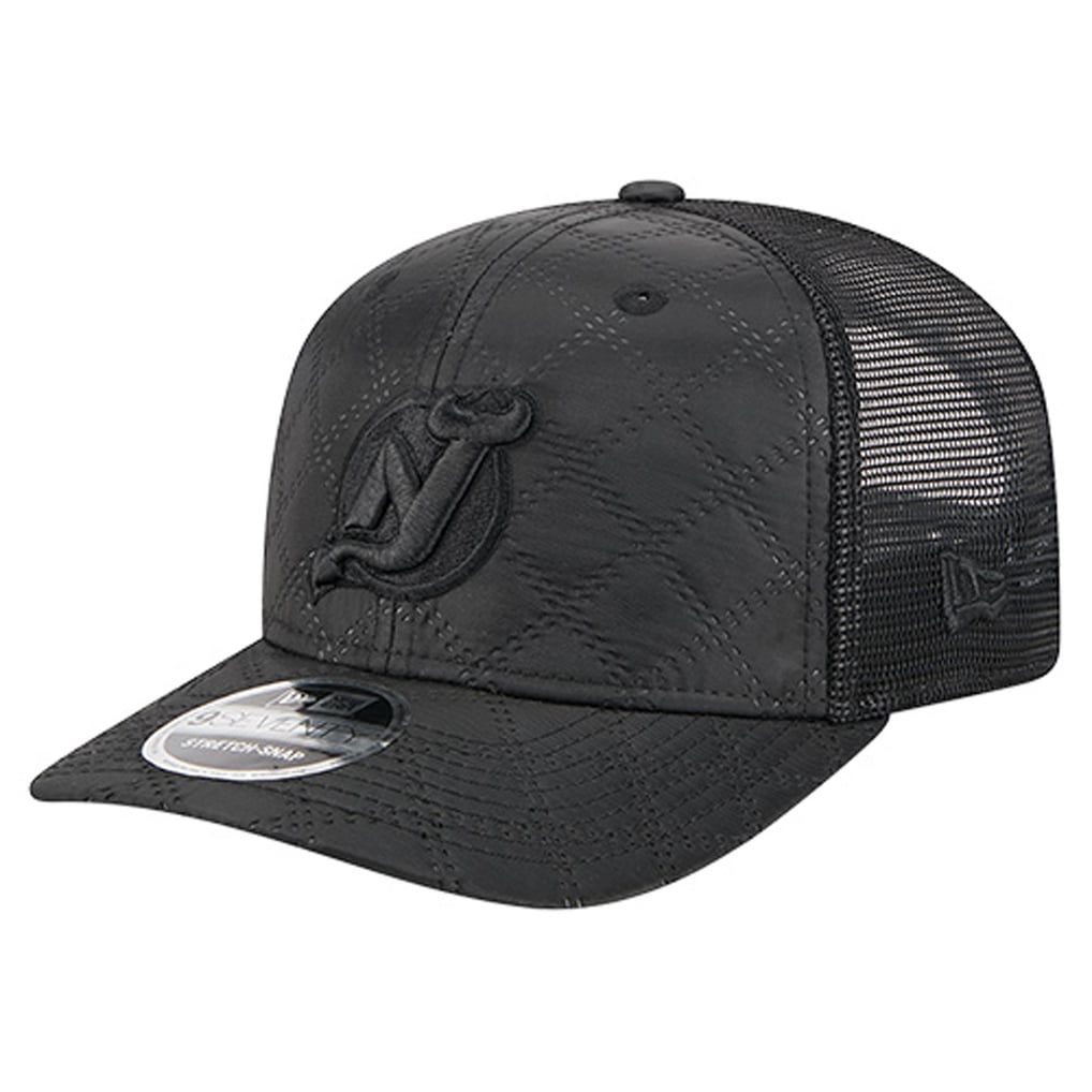  New Jersey Devils New Era Quilted Nylon 9SEVENTY Adjustable Trucker Hat - Black
