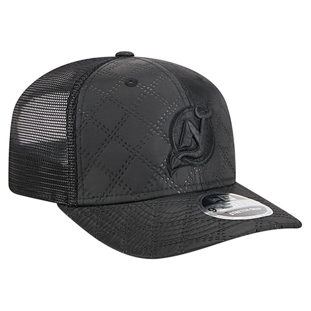  New Jersey Devils New Era Quilted Nylon 9SEVENTY Adjustable Trucker Hat - Black