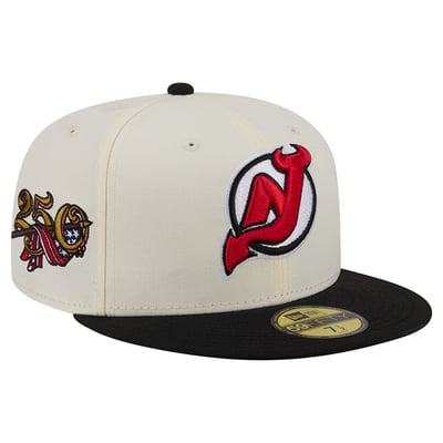  New Jersey Devils New Era America's 250th Two-Tone 59FIFTY Fitted Hat - Cream