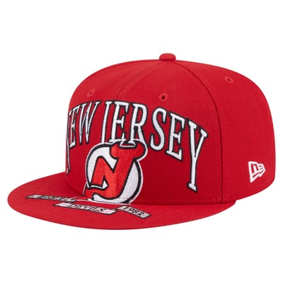 New Jersey Devils New Era Oversized Vintage Arch 59Fifty Fitted Hat - Red