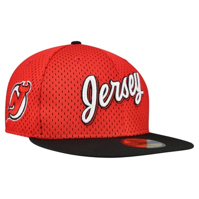 New Jersey Devils New Era Mesh Crown Two-Tone 59FIFTY Fitted Hat - Red/Black