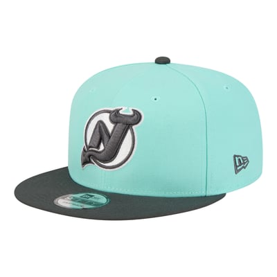  New Jersey Devils New Era Two-Tone Color Pack 9FIFTY Snapback Hat - Turquoise/Charcoal