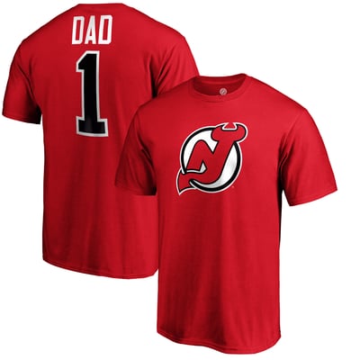 New Jersey Devils #1 Dad T-Shirt - Red